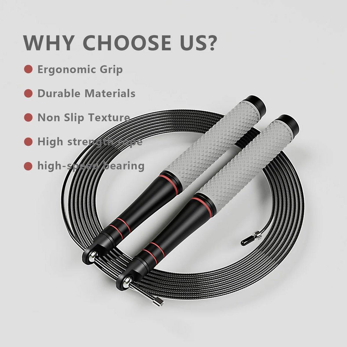 Comba de Velocidad para Saltar, Cuerda Ajustable de Alta Resistencia, Diseño Ligero, Rotación Suave con Rodamiento de Bolas, Ideal para Entrenamiento de CrossFit