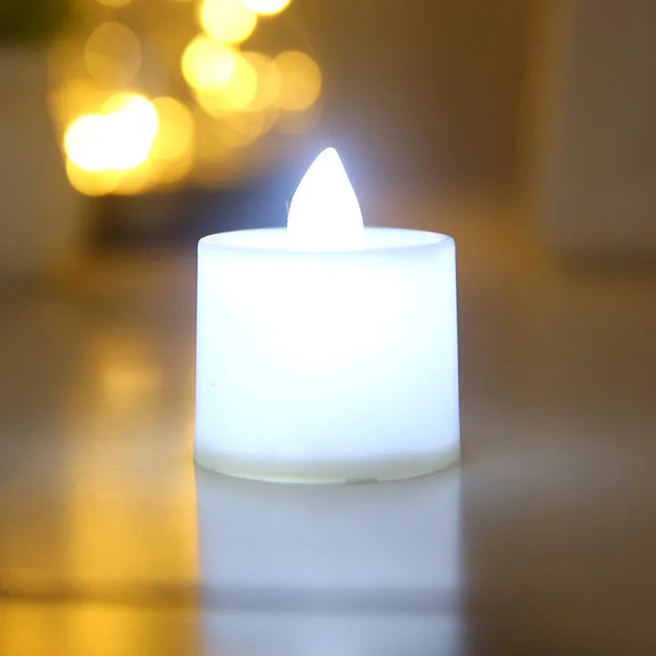 Vela LED a pilas, vela de té sin llama, vela decorativa, lámpara para bodas, fiestas de cumpleaños, decoración del hogar, candelabro y velas