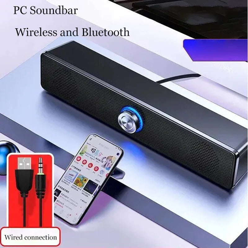 NOCCLILI: altavoces Bluetooth 4D Surround, barra de sonido para ordenador y televisor.