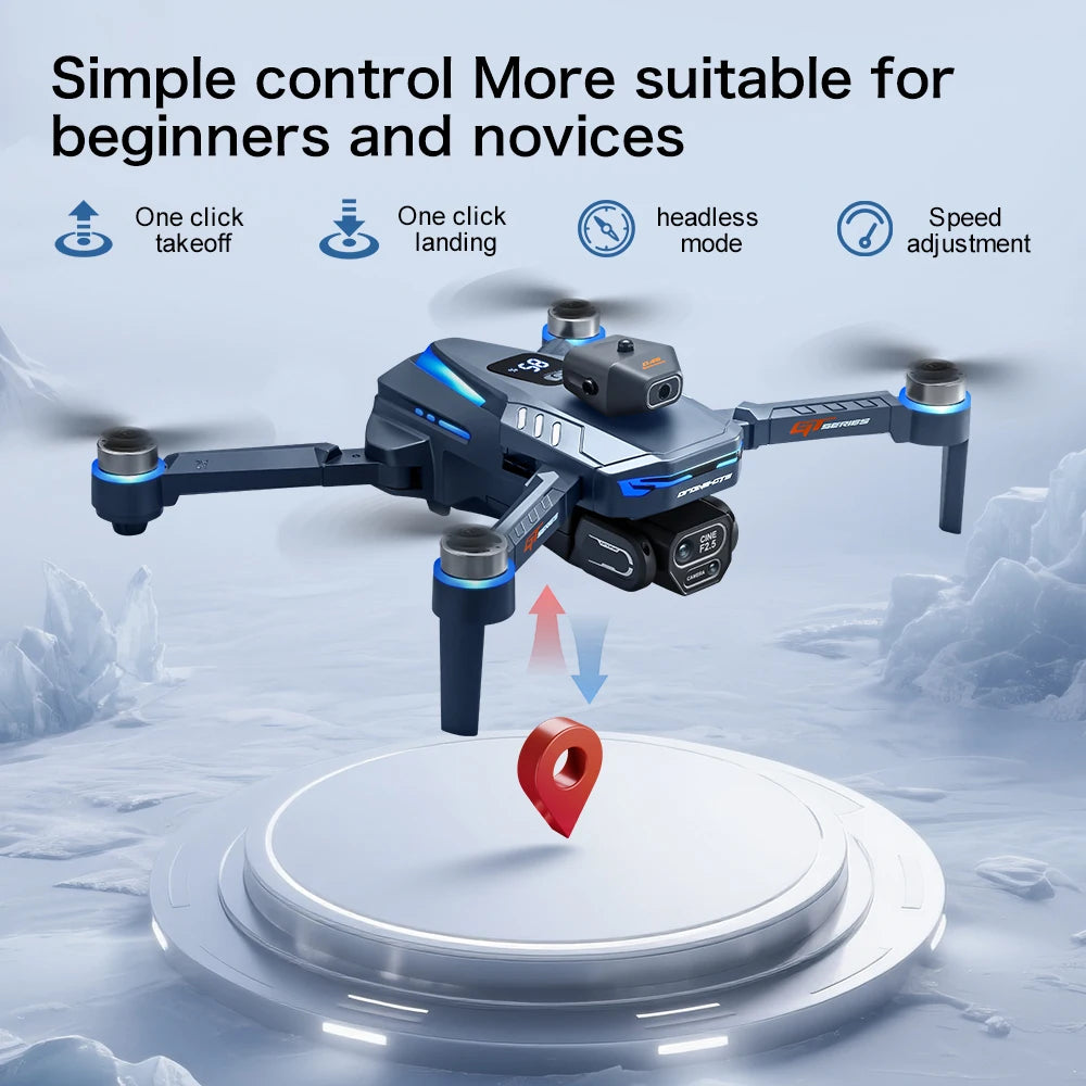 Lenovo GT8: Dron profesional 8K con doble cámara, GPS, FPV, motor sin escobillas, flujo óptico, función de vuelo estacionario y cuadricóptero plegable.