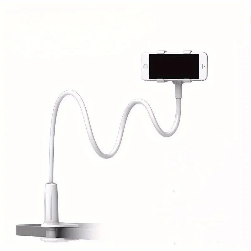 Soporte para móvil Lazy con brazo largo flexible tipo cuello de cisne, para sobremesa y cabecera
