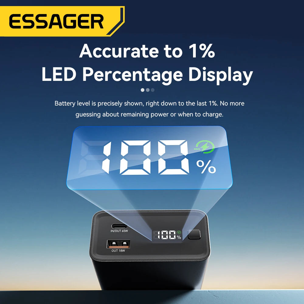 Essager : 20 000 mAh, carga rápida PD de 65 W