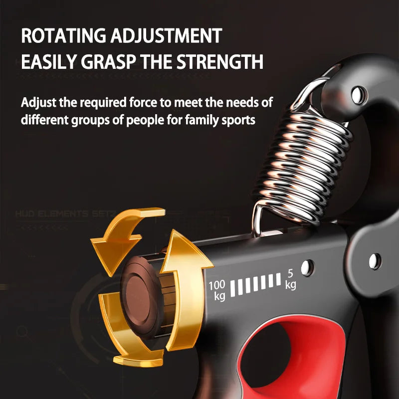 Fortalecedor de Agarre Ajustable 5-60KG / 100KG / 150KG | Expansor de Muñeca para Gym | Ejercitador de Fuerza de Mano y Recuperación Muscular