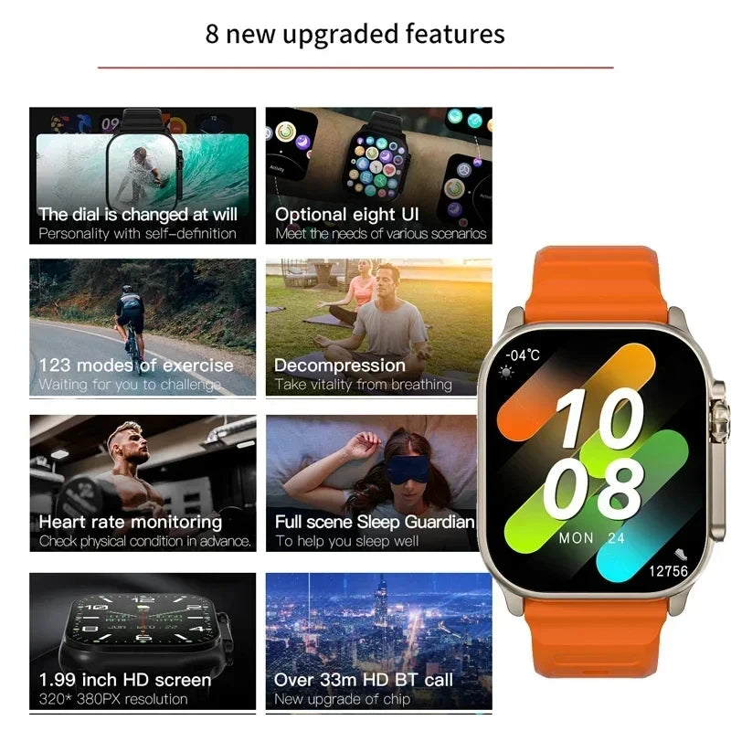 IYTSFT 2026, con pantalla HD de 2,01 pulgadas, llamadas por Bluetooth, monitor de salud y actividad física, y modo multideporte, compatible con Android e iOS