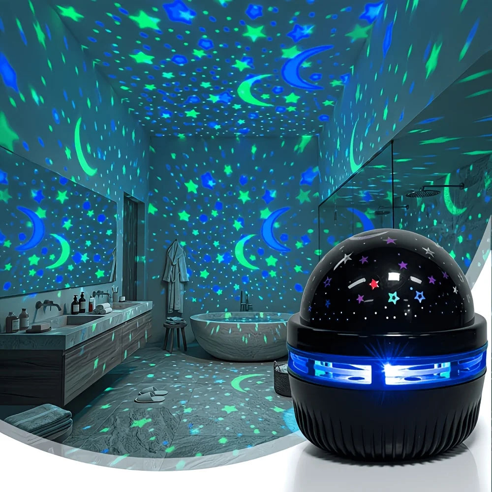 Lámpara LED de noche con cielo estrellado y proyector USB de estrellas y luna, 5 V, para crear ambiente en el hogar y decorar habitaciones