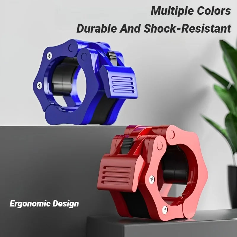 Collarines para Barra de 25MM - Abrazaderas de Liberación Rápida - Clips para Barra de Pesas para Halterofilia y Entrenamiento de Fuerza - Cierre de Seguridad Spinlock