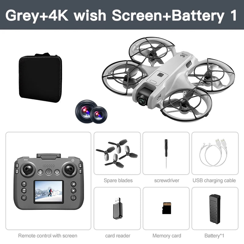 Lenovo V666 : mini dron profesional de 4K para tomas aéreas, con doble cámara de 8K, sistema inteligente de evitación de obstáculos y cuadricóptero sin escobillas.