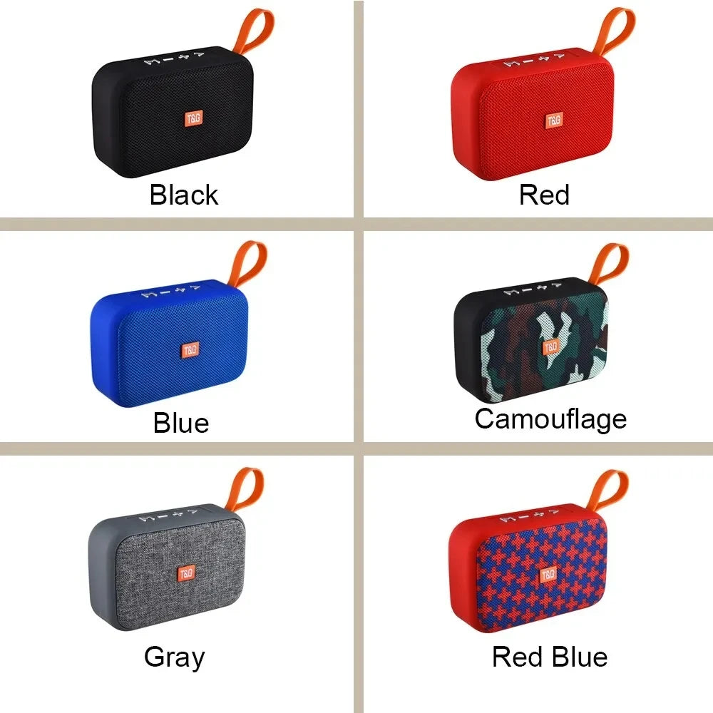 T&G: Altavoz inalámbrico Bluetooth, miniradio portátil FM, resistente al agua, pequeño subwoofer, caja de sonido, altavoz para música, altavoz para ordenador, PC, AUX, caja de sonido