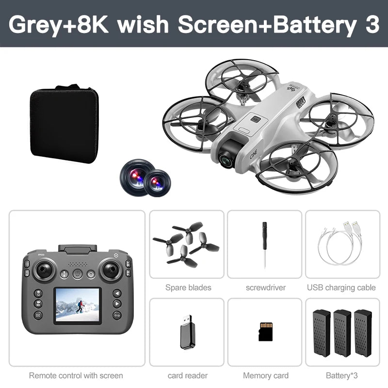 Lenovo V666 : mini dron profesional de 4K para tomas aéreas, con doble cámara de 8K, sistema inteligente de evitación de obstáculos y cuadricóptero sin escobillas.