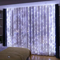 Guirnalda de luces LED tipo cortina de 3/4/6 m, con conexión USB, control remoto, guirnalda de luces de hadas, decoración navideña para el dormitorio y el hogar