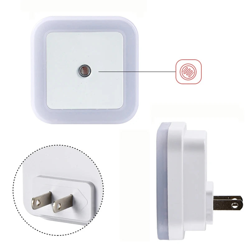 Luces nocturnas LED inalámbricas con sensor; mini luces nocturnas con enchufe UE/EE. UU. para la habitación de los niños, el dormitorio y la sala de estar; iluminación decorativa