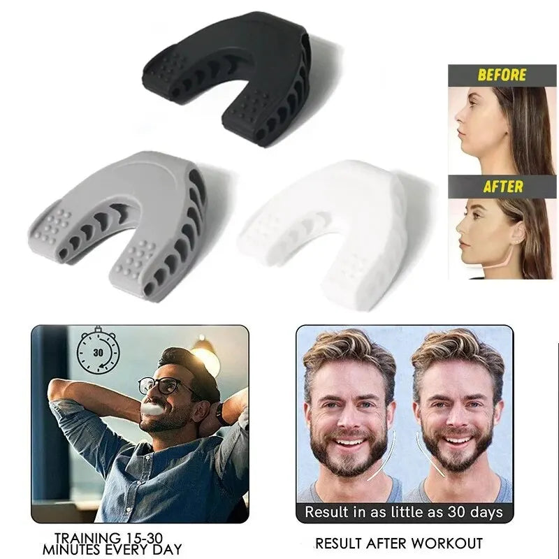 Ejercitador de Mandíbula Forma U - Pop N Go Facial | Jawline Fitness Chew Ball | Entrenador Muscular de Mordida