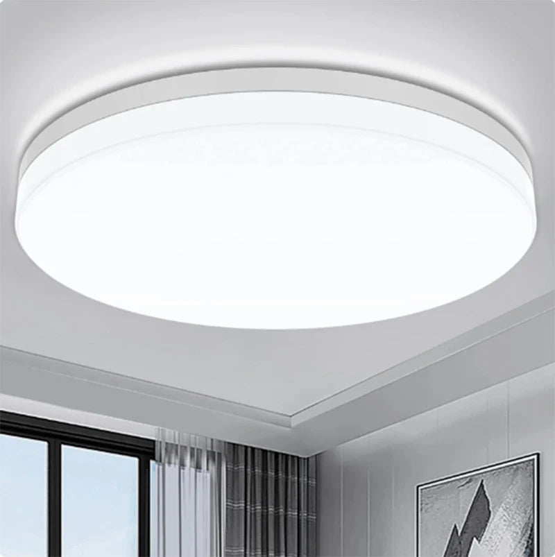Lámpara de techo LED redonda ultradelgada, impermeable, para empotrar, 6500 K (luz diurna), iluminación moderna para el hogar: dormitorio, cocina y pasillo