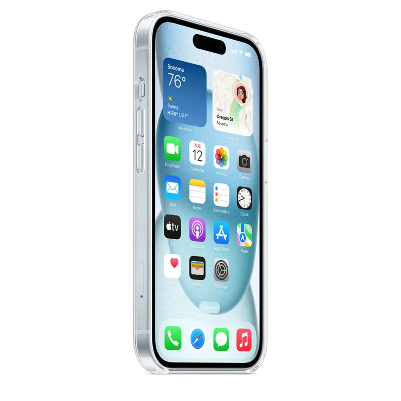 Funda transparente magnética para iPhone 16, 17, 15, 14, 13, 12, 11, Pro Max, 16 Plus, 17, Air y 16e de Apple. Compatible con la carga inalámbrica MagSafe.