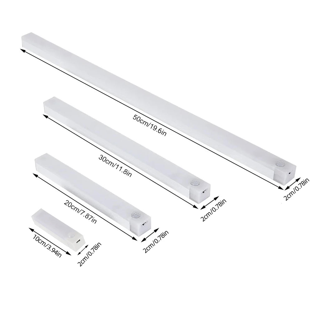 Lámpara con sensor de movimiento, luz nocturna, LED inalámbrica, recargable por USB tipo C, para la iluminación de armarios de cocina, dormitorios, armarios y escaleras