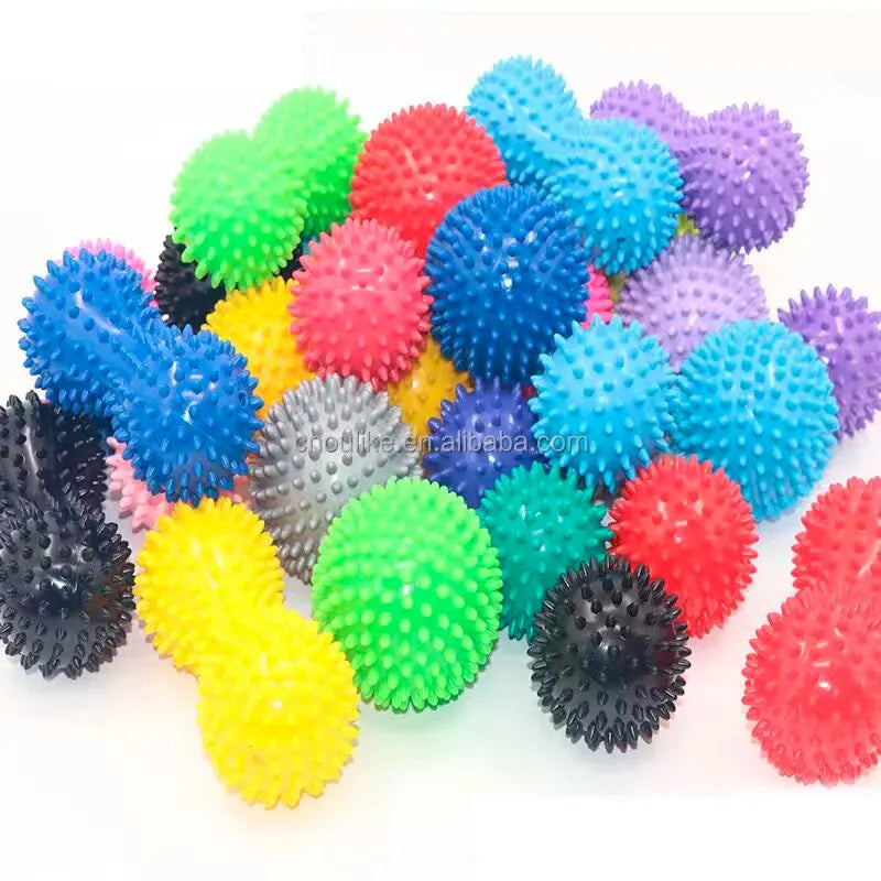 1 Pieza Pelota de Masaje en Forma de Cacahuete - Pelota de Masaje con Pinchos de PVC de Colores - Pelota Sensorial para Dolor Muscular y Estrés - Masajeador Muscular para Pies para Relajación