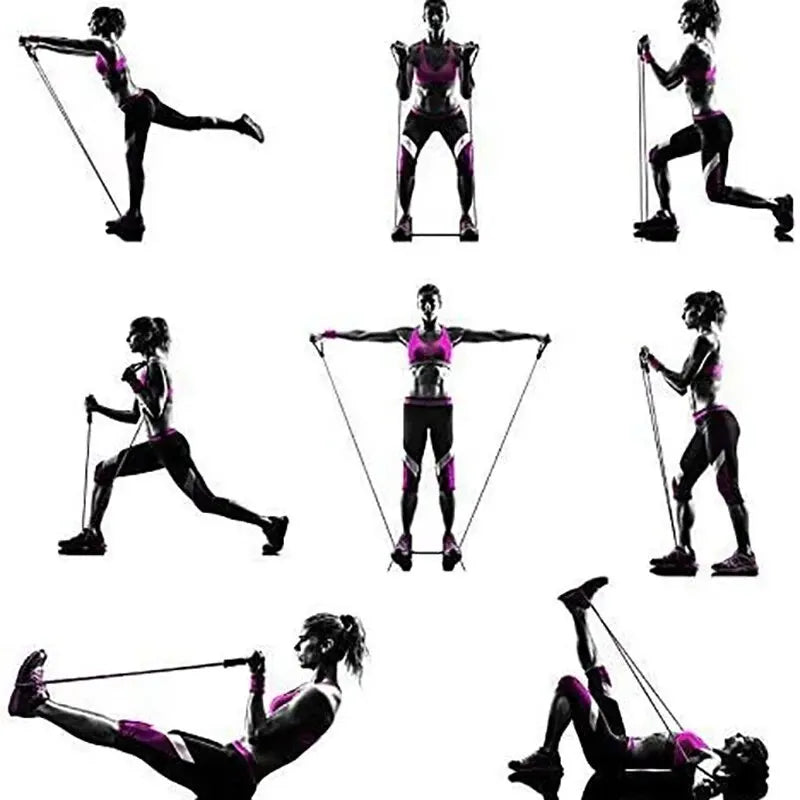 Bandas de Resistencia con Asas | Bandas de Ejercicio | Bandas de Entrenamiento con Mangos para Hombres y Mujeres | Equipo de Entrenamiento de Fuerza en Casa