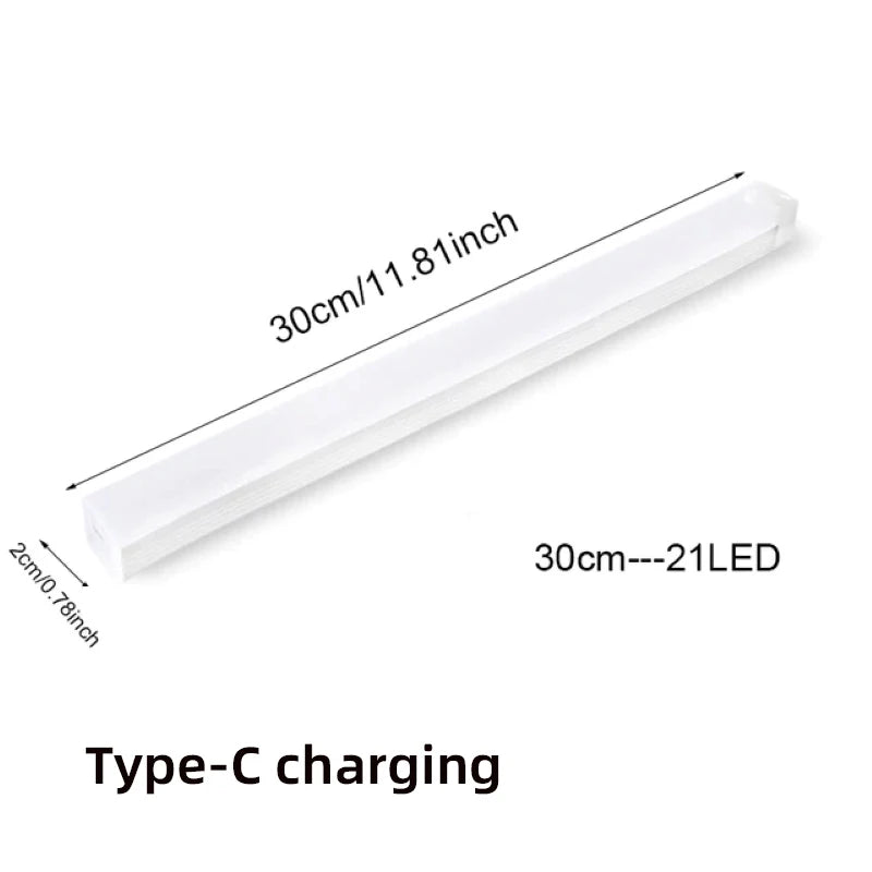 Lámpara con sensor de movimiento, luz nocturna, LED inalámbrica, recargable por USB tipo C, para la iluminación de armarios de cocina, dormitorios, armarios y escaleras