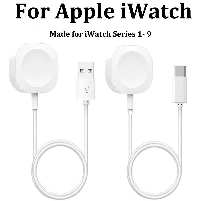 TekaGene: cargador inalámbrico magnético para Apple Watch Series 9, 8, 7, 6, 5, 4 y SE. Cable de carga rápida USB tipo C para iWatch Series 6, 3, 5, 3, 2 y 1.