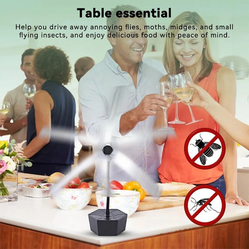 NONE: ventiladores antimoscas para mesa, las mantiene alejadas gracias a sus aspas suaves. USB.