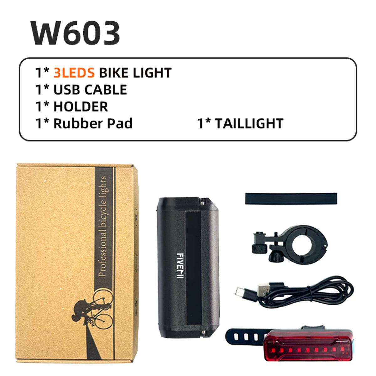Fivemi 5Led Luces de Bicicleta MTB 10000MAH Luz de Bicicleta Recargable Linterna Bicicleta Accesorios de Ciclismo para Exteriores para Patinete Eléctrico