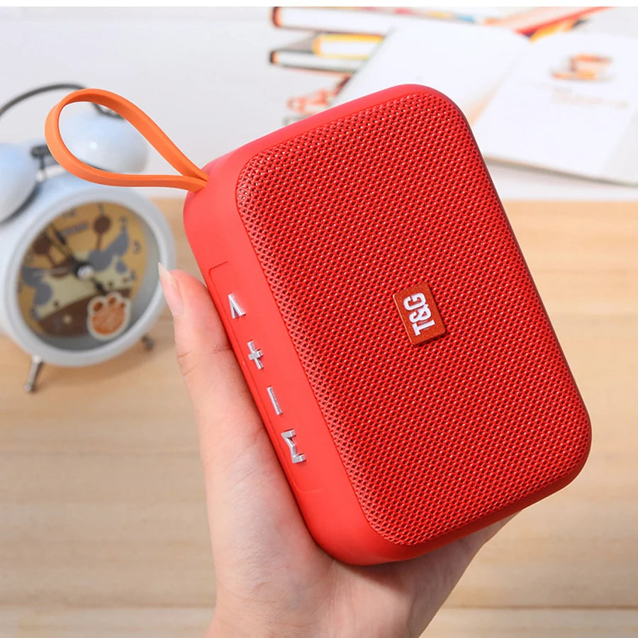 T&G: Altavoz inalámbrico Bluetooth, miniradio portátil FM, resistente al agua, pequeño subwoofer, caja de sonido, altavoz para música, altavoz para ordenador, PC, AUX, caja de sonido