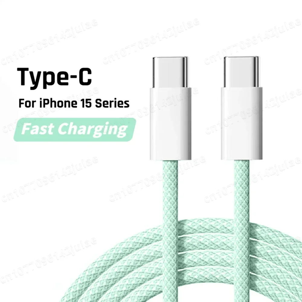 Cargador rápido original PD de 60 W con cable USB-C a Tipo C de 6 A para iPhone 15, 16 y 17 Pro Max; carga rápida para Samsung S26 y Xiaomi