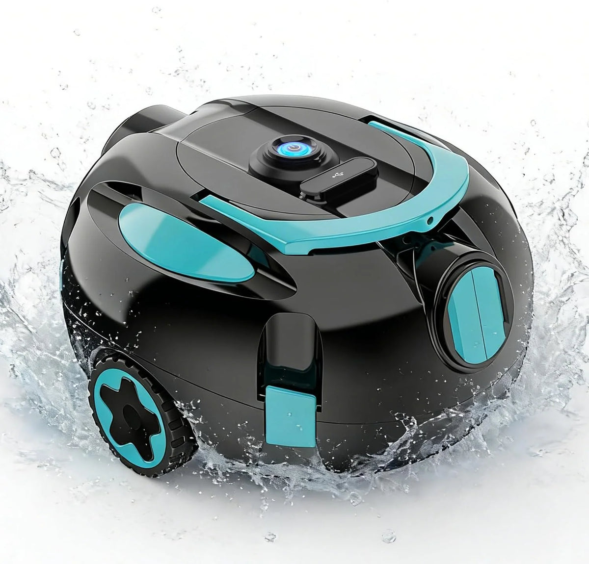 H1 Robot Aspirador de Piscina Inalámbrico Recargable Aspiradora Automática de Piscina 120 Min de Autonomía Auto-Estacionamiento Filtro de 180μm para Limpieza de Suelo de Piscina