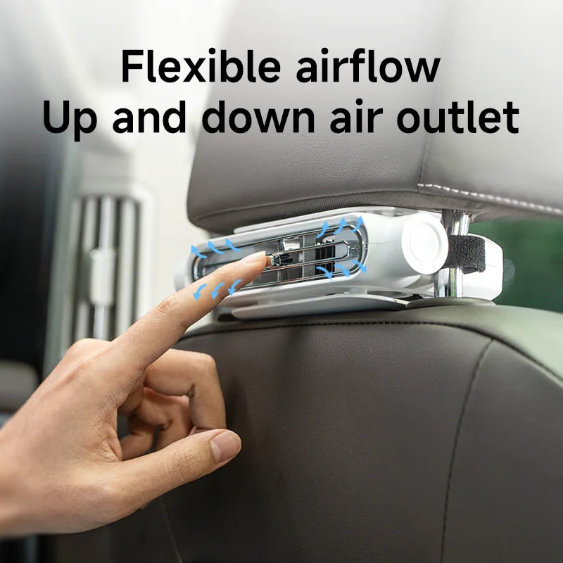 HOMEFISH: Ventilador USB para asientos de coche con 3 velocidades ajustables. Ventilador para los asientos delanteros y traseros de cualquier coche, Jeep.