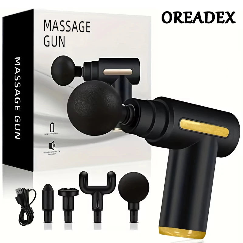 Pistola de Fascia Portátil USB FODRK | Masajeador de Percusión 6 Niveles