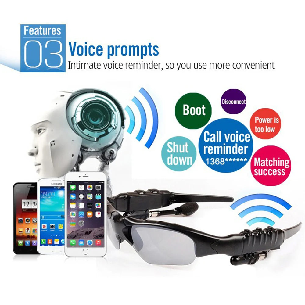 Gafas inteligentes con Bluetooth, audífonos inalámbricos con sonido estéreo, gafas de sol con lentes polarizadas y protección UV