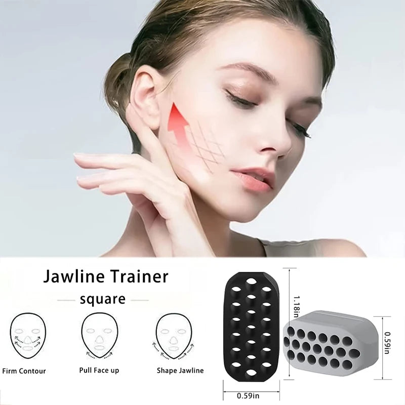 Ejercitador de Mandíbula de Silicona - Tonificador Facial y Fitness de Jawline | Bola para Tonificación de Cuello | Herramienta de Belleza Facial y Eliminador de Papada