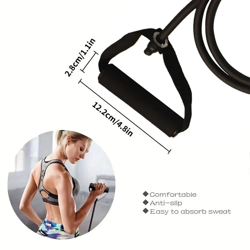 Bandas de Resistencia con Asas | Bandas de Ejercicio | Bandas de Entrenamiento con Mangos para Hombres y Mujeres | Equipo de Entrenamiento de Fuerza en Casa