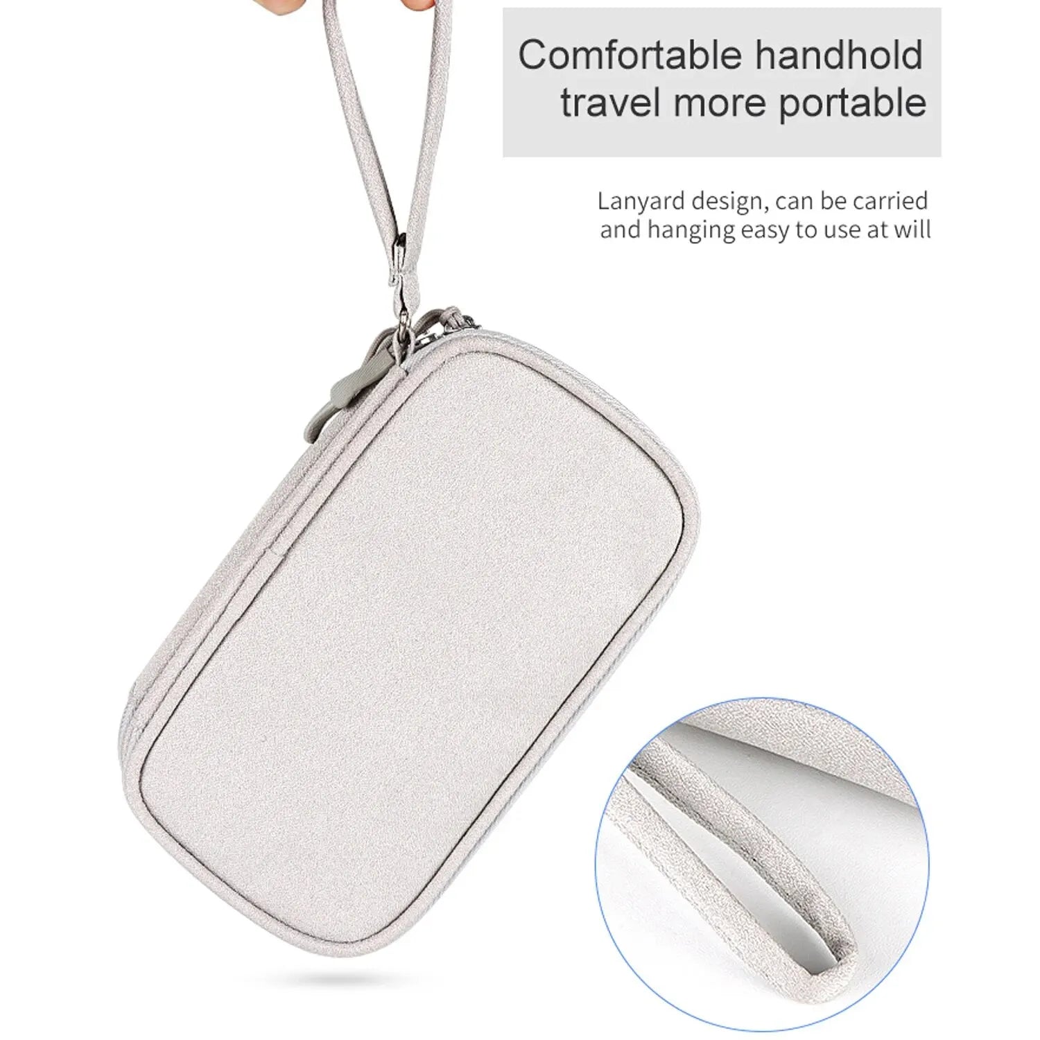 Estuche de almacenamiento para cables de datos,  organizador de viaje para cables, cargadores USB