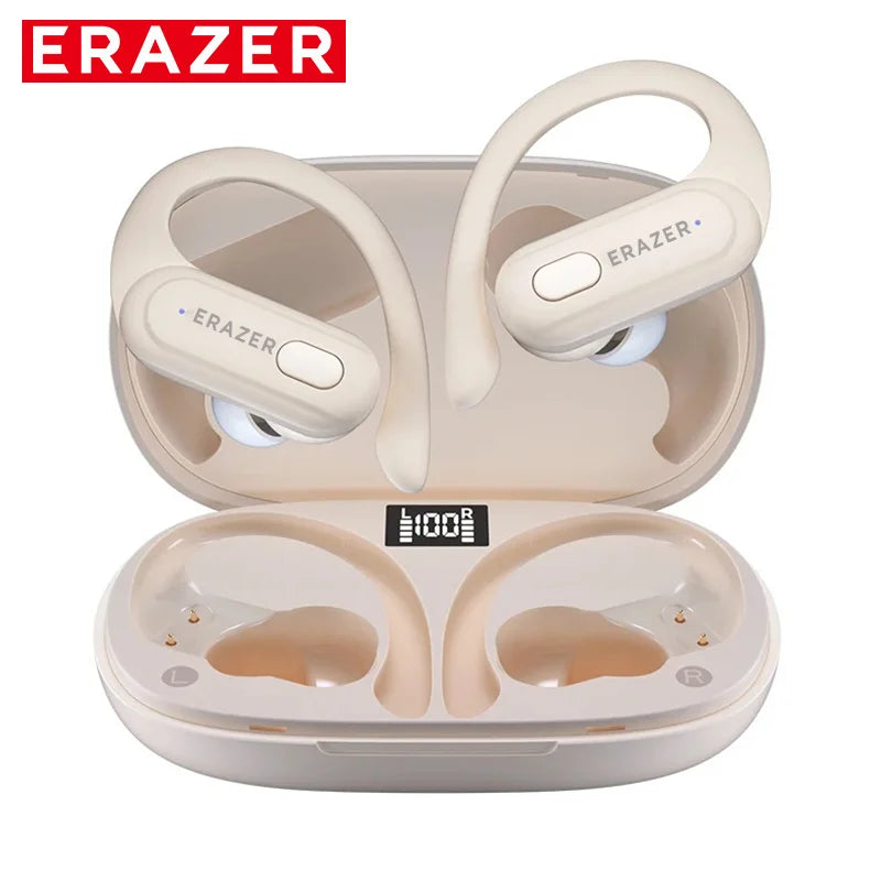 ERAZER XT60pro, auriculares Bluetooth, auriculares Hi-Fi, auriculares con reducción de ruido y micrófono, con gancho para la oreja