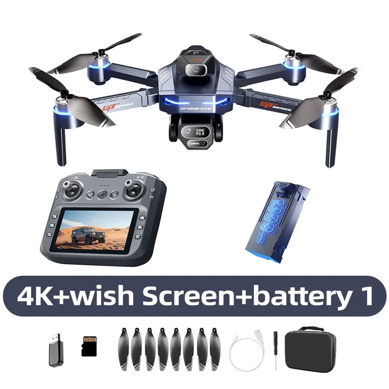 Lenovo GT8: Dron profesional 8K con doble cámara, GPS, FPV, motor sin escobillas, flujo óptico, función de vuelo estacionario y cuadricóptero plegable.