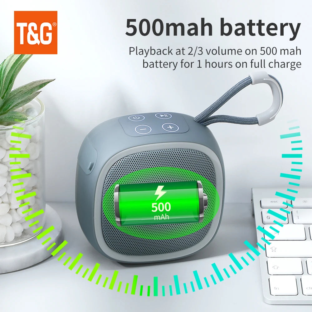 Parlante Bluetooth Mini TG659 Portátil Inalámbrico - TWS, Sonido HIFI Potente, Radio y TF