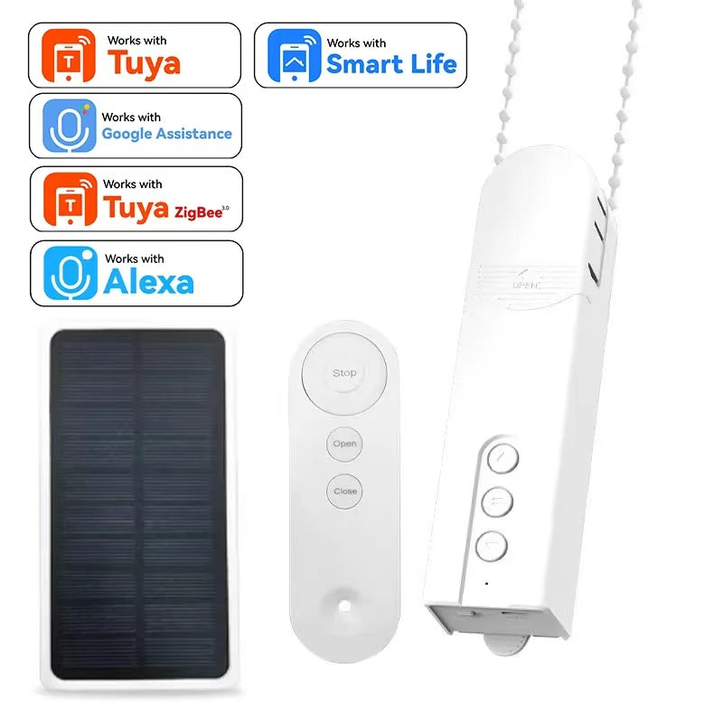 Persiana motorizada inteligente Zigbee para Tuya App, Google Home y Alexa con voz