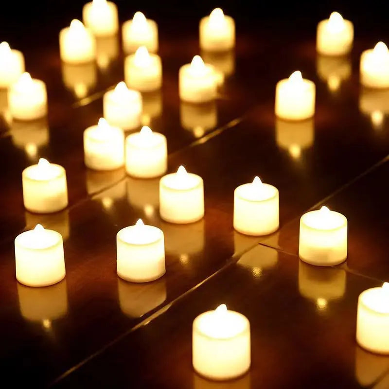 Vela LED a pilas, vela de té sin llama, vela decorativa, lámpara para bodas, fiestas de cumpleaños, decoración del hogar, candelabro y velas
