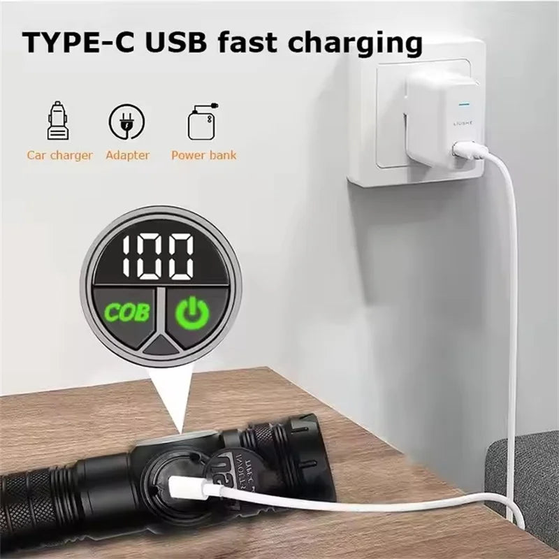 Mikenoon: magnética y táctica, con luz lateral COB y con función de zoom
