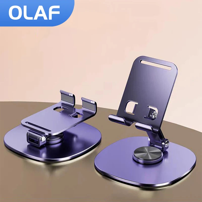 Olaf: Soporte giratorio de mesa para móvil, soporte de escritorio para iPad, Samsung, iPhone 15, 14 y 13