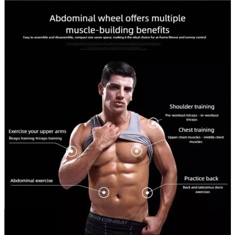 Rueda Abdominal Antideslizante y Silenciosa - Equipo Premium de Ejercicio Abdominal para Gimnasio en Casa, Ideal para Hombres y Mujeres para Construir un Core Fuerte y Abdominales