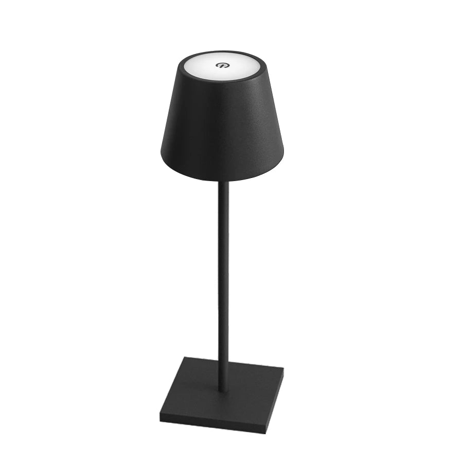 Lámpara de mesa LED recargable con interruptor táctil, 3 niveles de intensidad regulable. Iluminación ambiental creativa y decorativa para escritorios, bares y cenas.