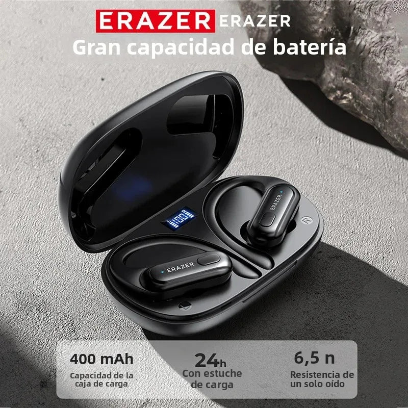 ERAZER XT60pro, auriculares Bluetooth, auriculares Hi-Fi, auriculares con reducción de ruido y micrófono, con gancho para la oreja