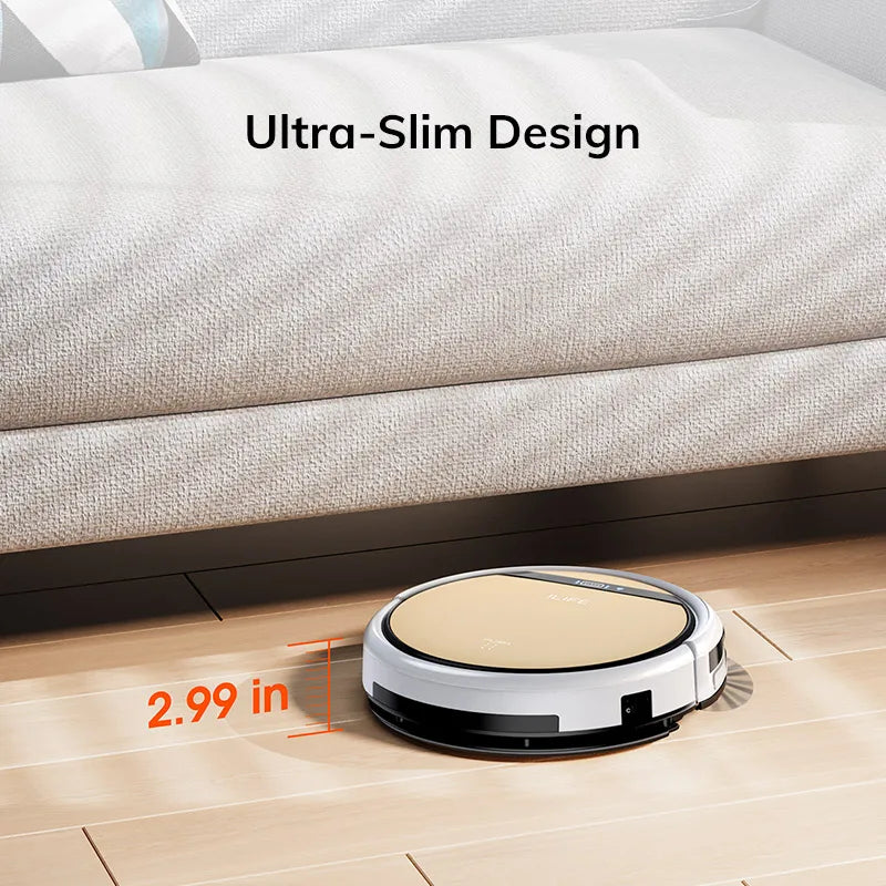 ILIFE V5s Ultra Robot Aspirador y Fregasuelos 2 en 1, 4000Pa de Succión, Control por App.