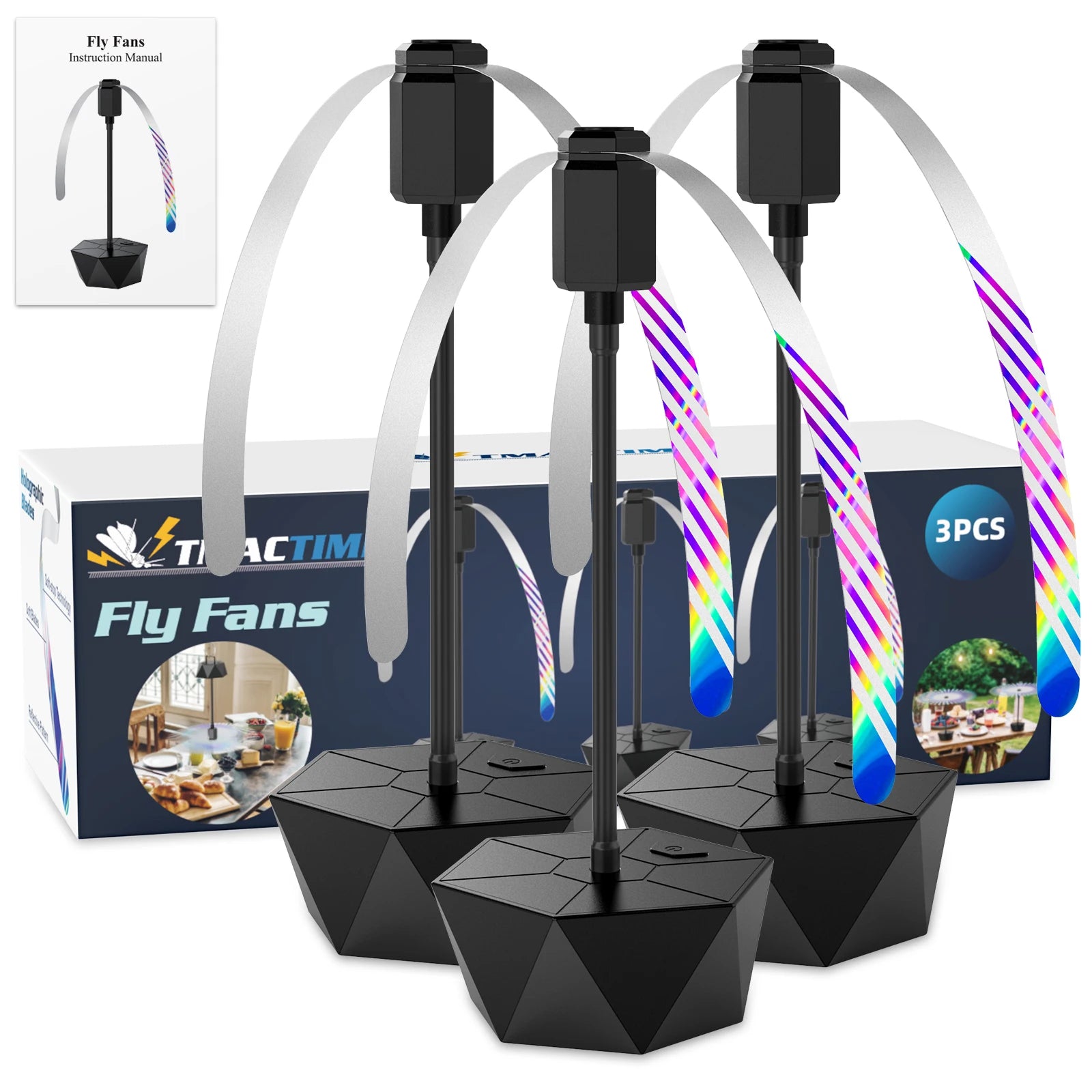 NONE: ventiladores antimoscas para mesa, las mantiene alejadas gracias a sus aspas suaves. USB.