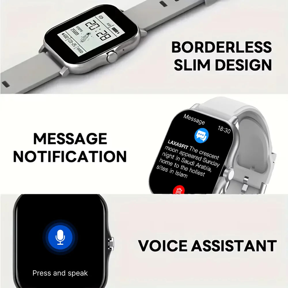 LAXASFIT 2025: con pantalla táctil completa, reloj deportivo para fitness y llamadas por Bluetooth