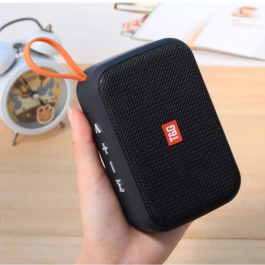 T&G: Altavoz inalámbrico Bluetooth, miniradio portátil FM, resistente al agua, pequeño subwoofer, caja de sonido, altavoz para música, altavoz para ordenador, PC, AUX, caja de sonido