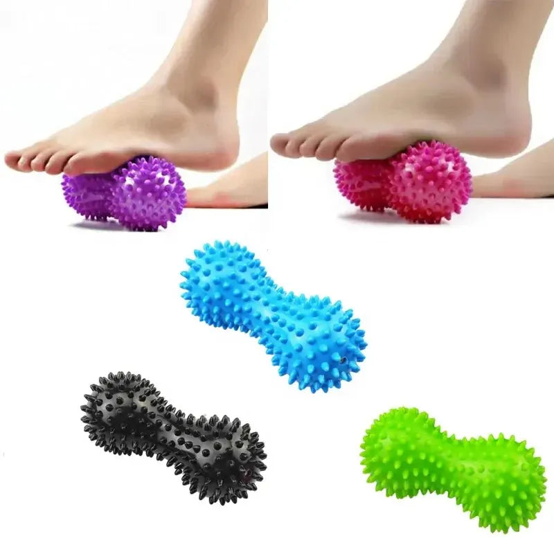 1 Pieza Pelota de Masaje en Forma de Cacahuete - Pelota de Masaje con Pinchos de PVC de Colores - Pelota Sensorial para Dolor Muscular y Estrés - Masajeador Muscular para Pies para Relajación