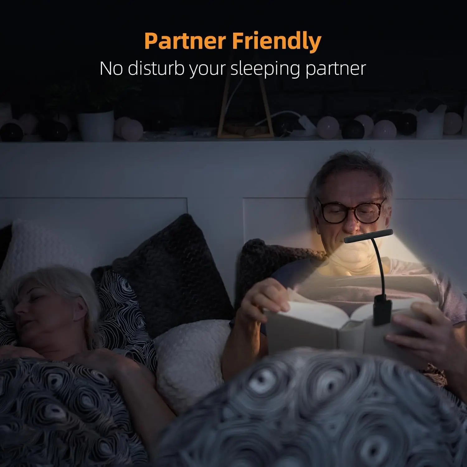 Lámpara de lectura de 14 LED, recargable por USB, luz blanca cálida y fría, luz diurna, portátil, flexible, con clip fácil de colocar, lámpara de lectura nocturna